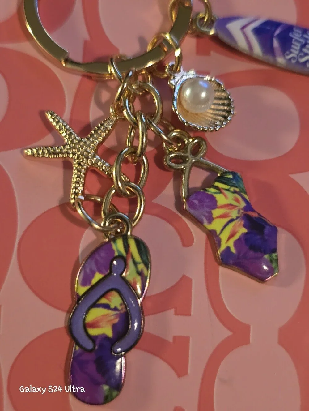 Beach Theme Bag Charm/ Keychain NEW